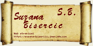 Suzana Biserčić vizit kartica